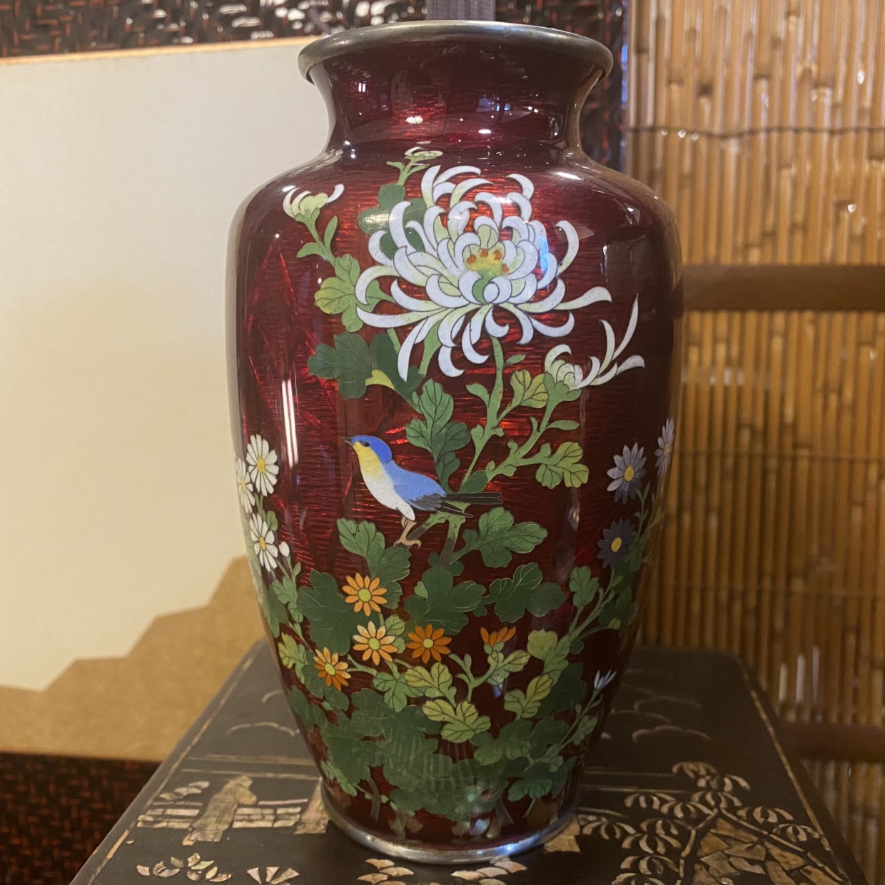 七宝焼の花瓶