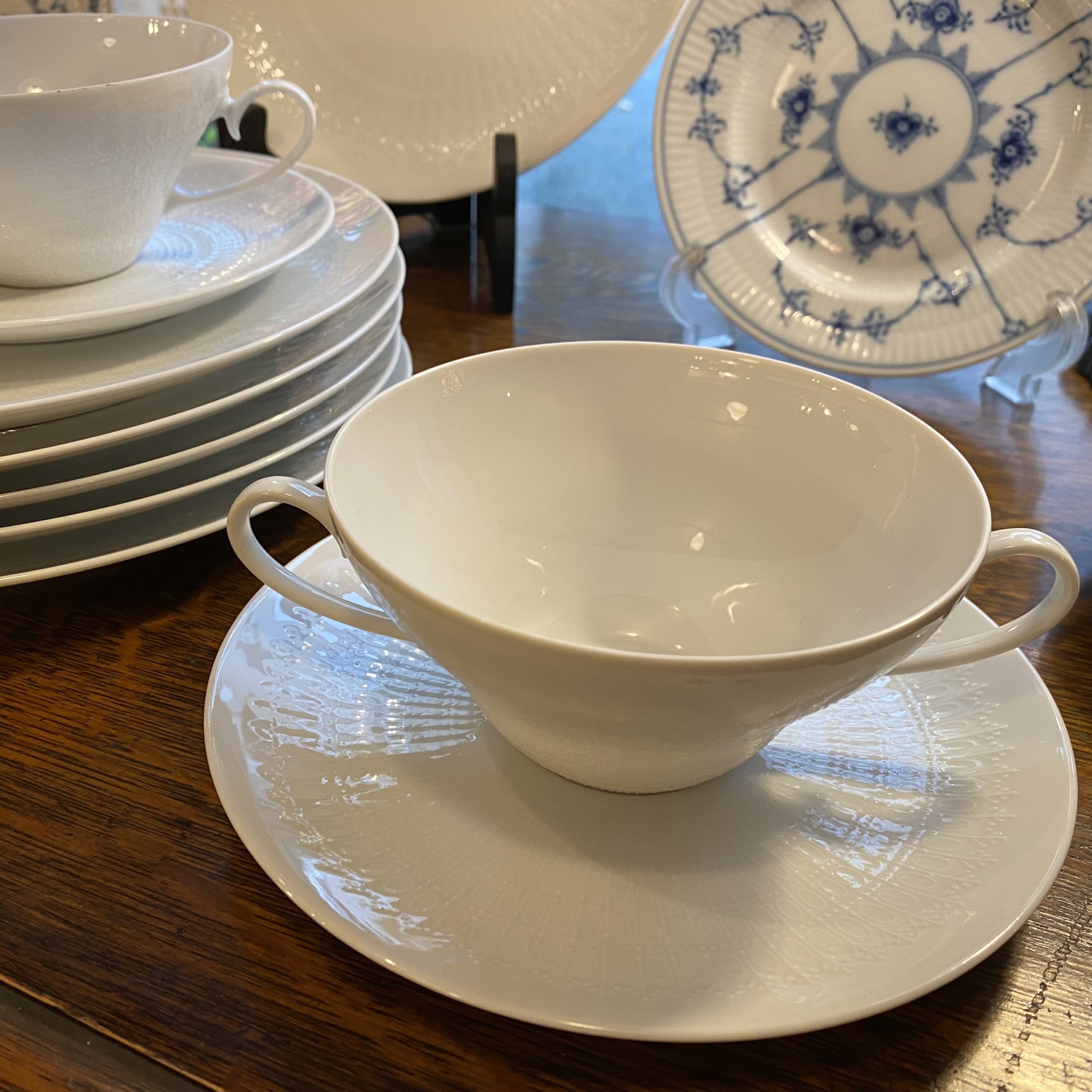 ドイツ製 Rosenthal 【Romance White】スープCu0026Sペア - 食器