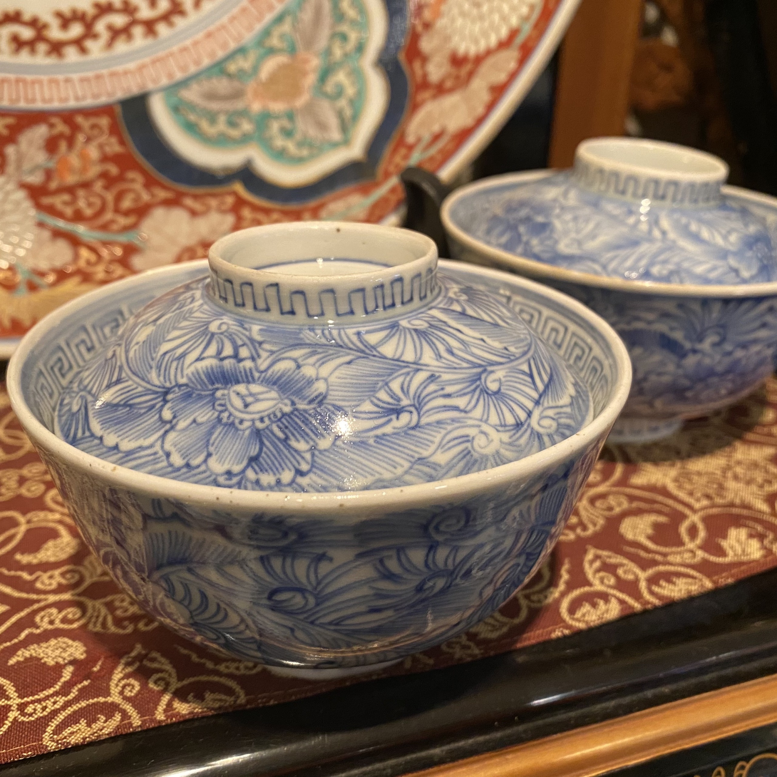 伊万里焼 飯茶碗 染付線描き 江戸時代 天保１５年 | Antique Nanae